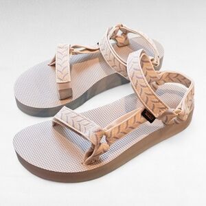 Teva Midform Universal Sandals Retro Geometric Birch Size 9